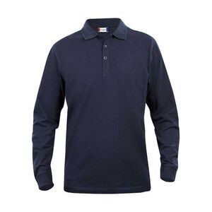 Clique Mens Classic Lincoln Long-Sleeved Polo Shirt / Dark Navy